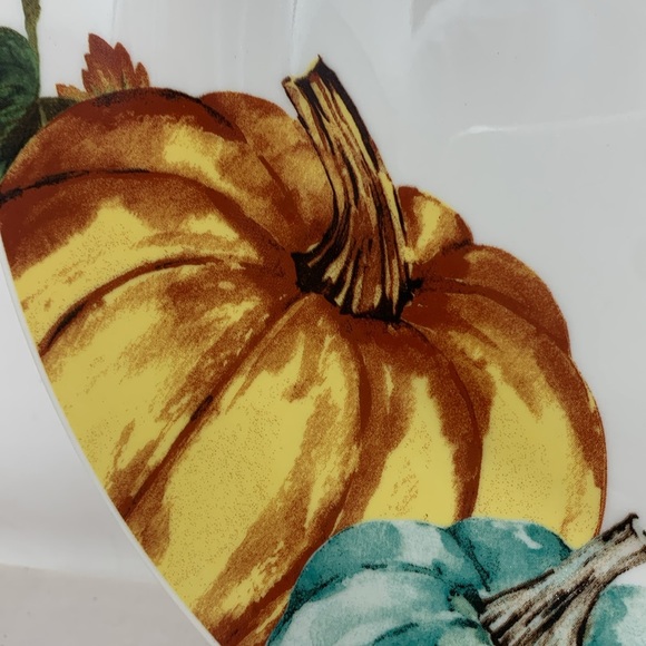 Royal Norfolk Stoneware Pumpkin Dinner Plates, 10.5 in. Thanksgiving themed - Picture 15 of 16